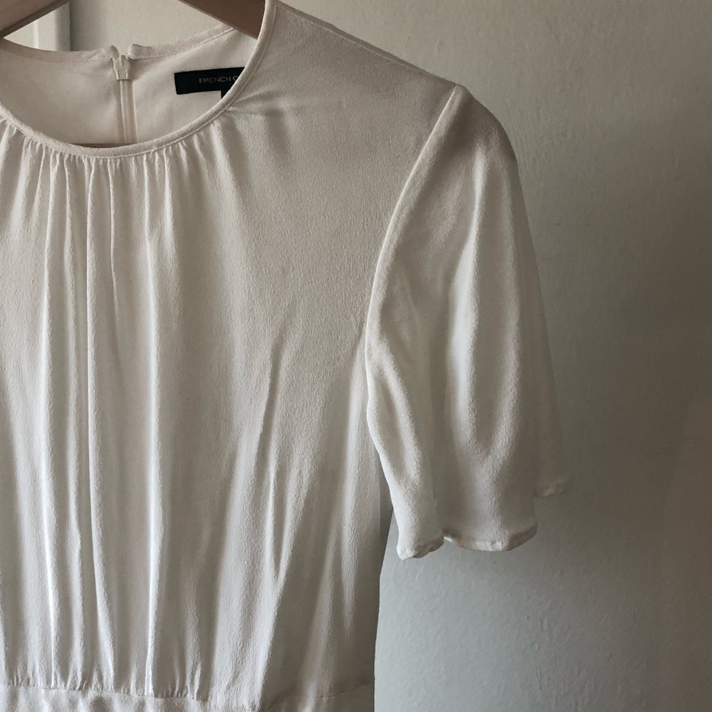 High Neck White Dress